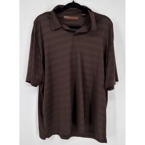 Perry Ellis Polo Shirt Mens XL Casual  Striped Short Sleeve